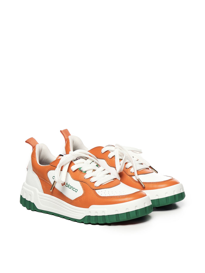 Casablanca Sneakers White, Orange Calfskin