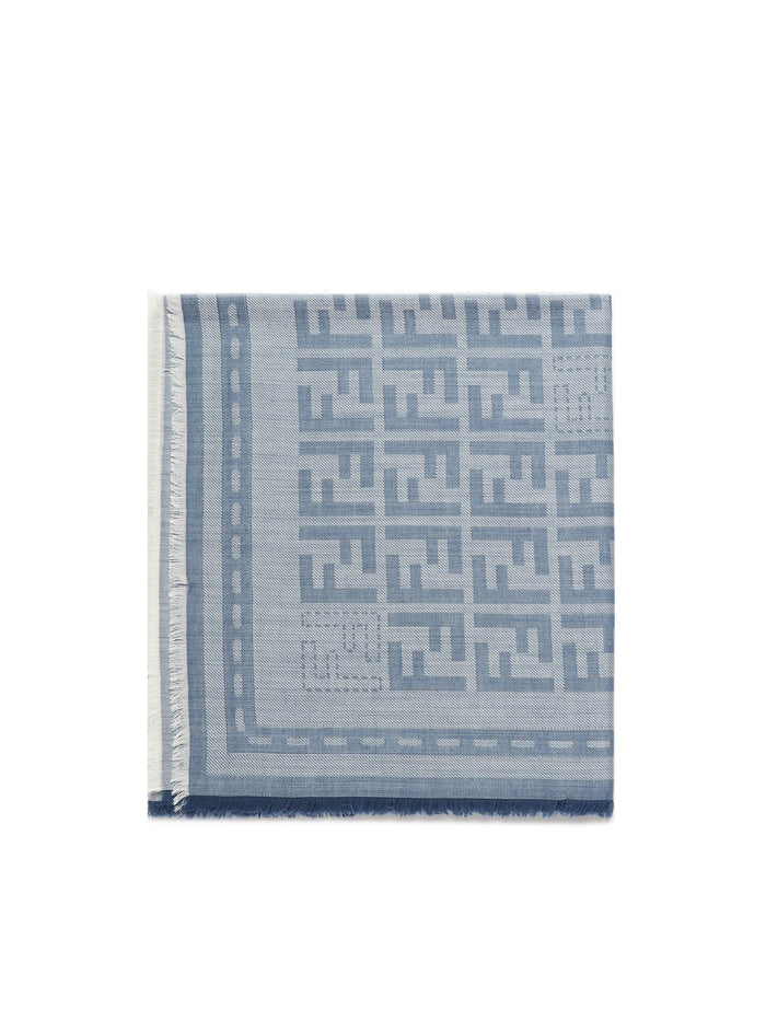 Fendi Scarfs Blue Wool