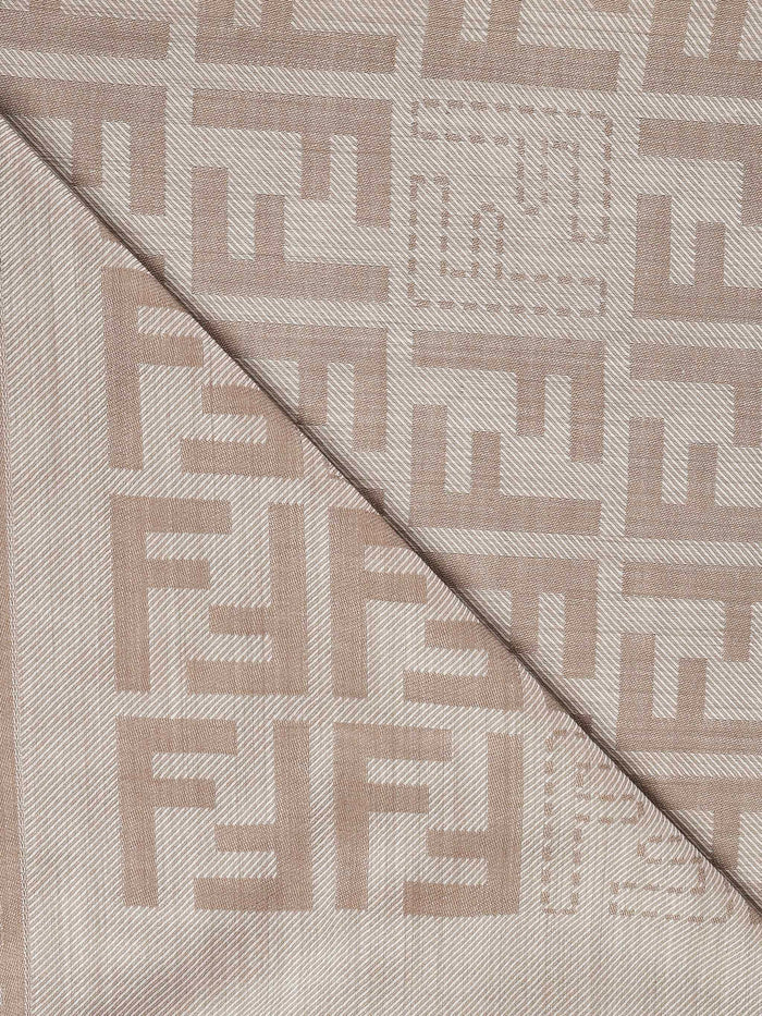 Fendi Scarfs Beige Wool