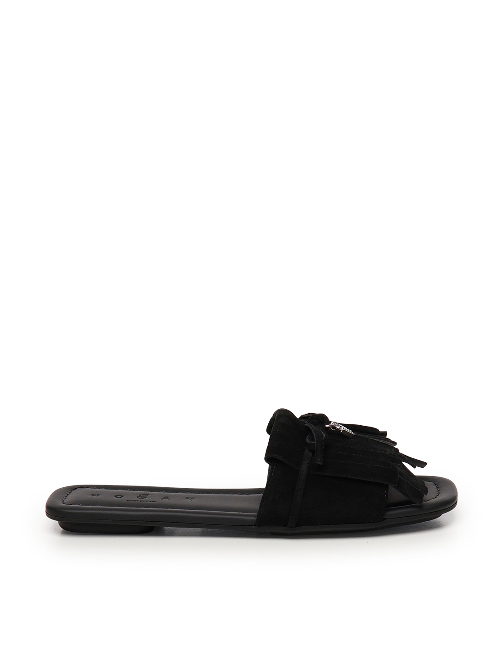 Hogan Sandals Black Suede