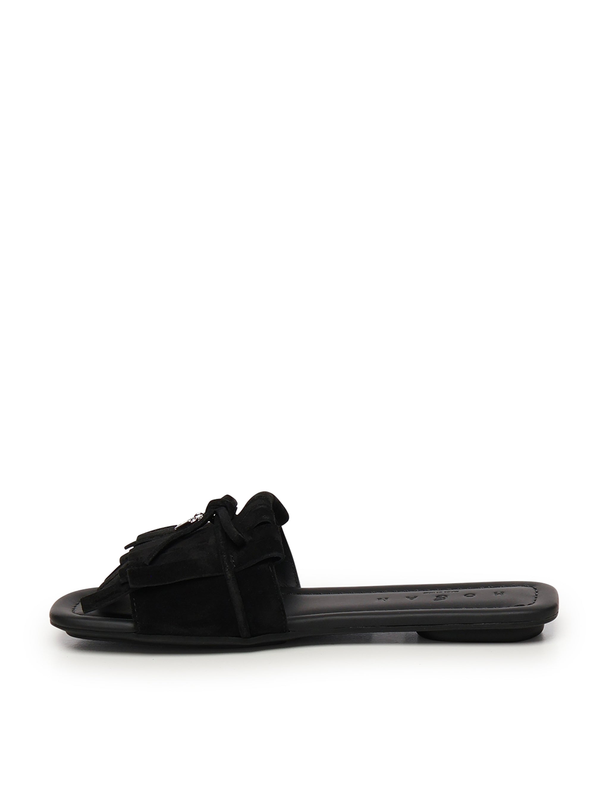 Hogan Sandals Black Suede