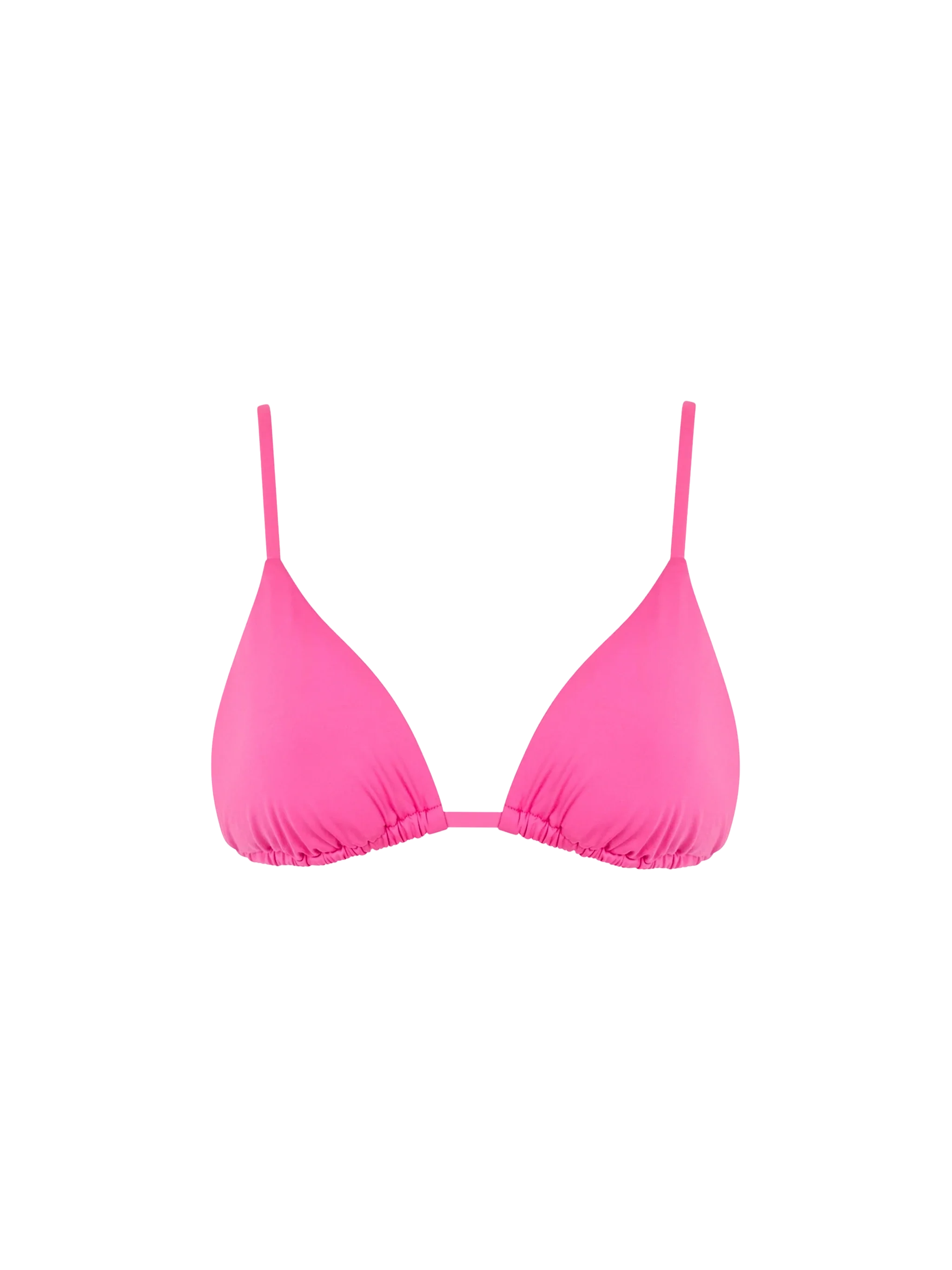 Janet Fuchsia Solid Triangle Bikini Top Pink
