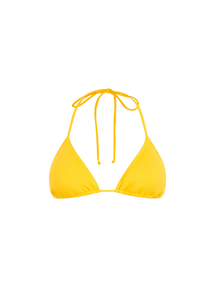 Leah Yellow Triangle Swimsuit Top