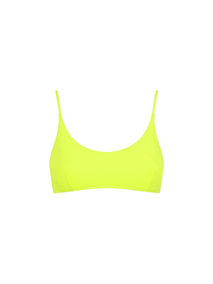 Judy Fluo Yellow Bralette Swimsuit Top