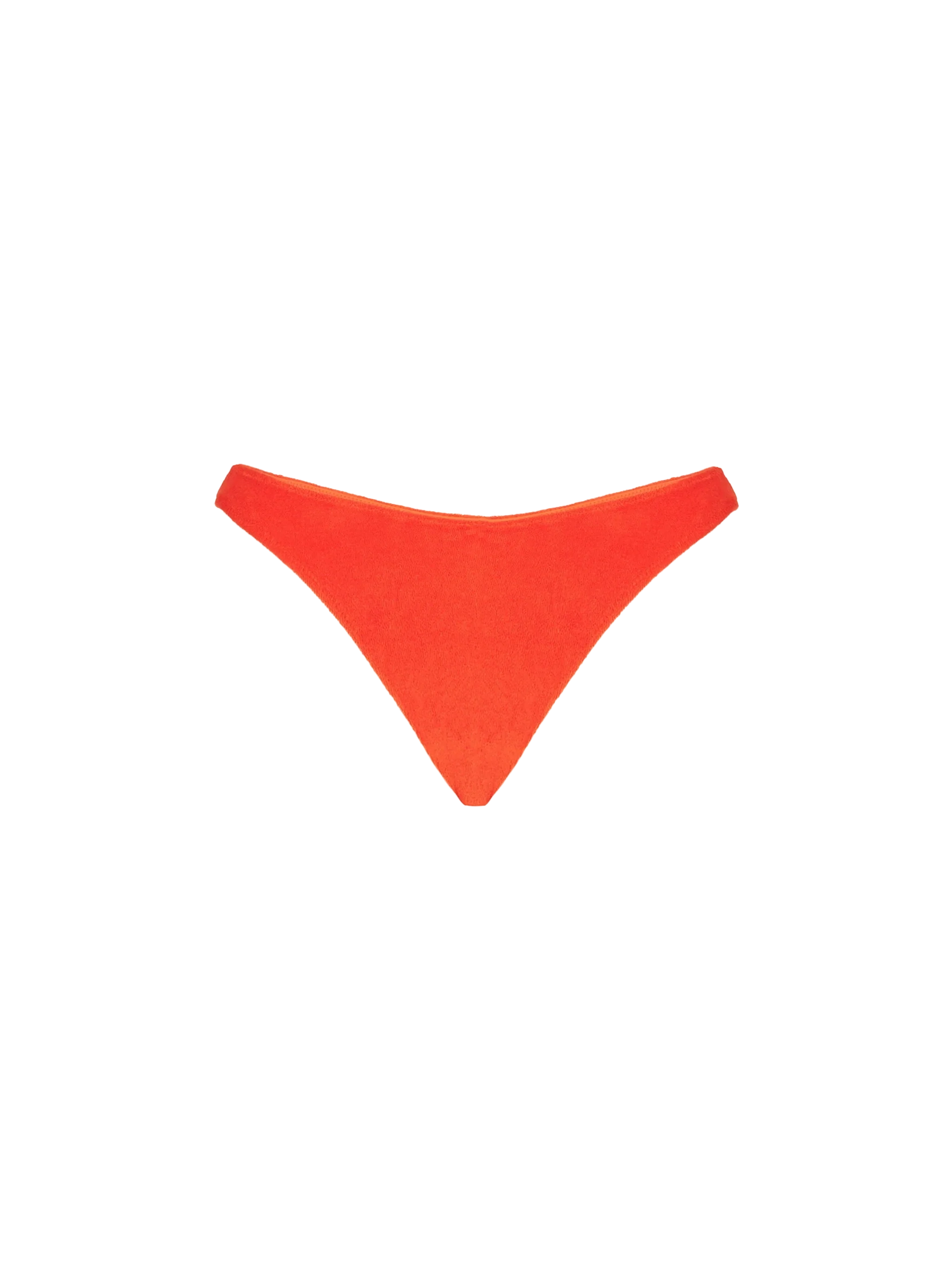 Orange Naomi Cheeky Terry Swim Briefs Brown Bottom