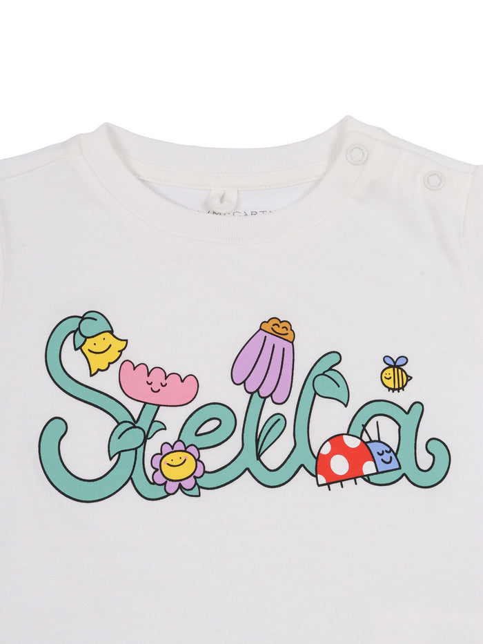 T-SHIRT-TOP White Polyester Short Sleeves T-shirt