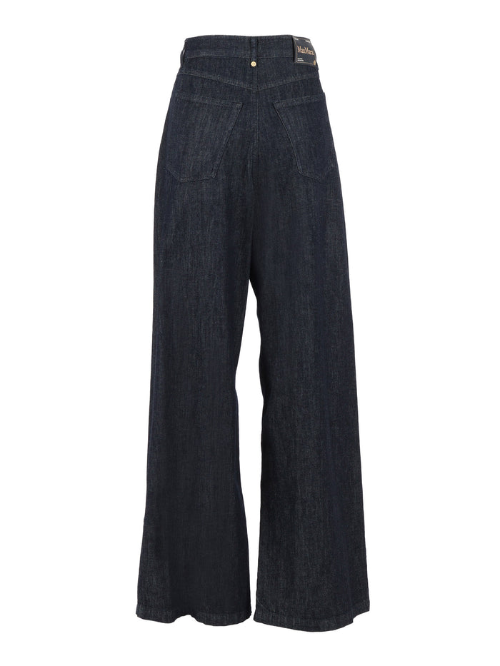 TROUSERS Blue Cotton Kapok Pant