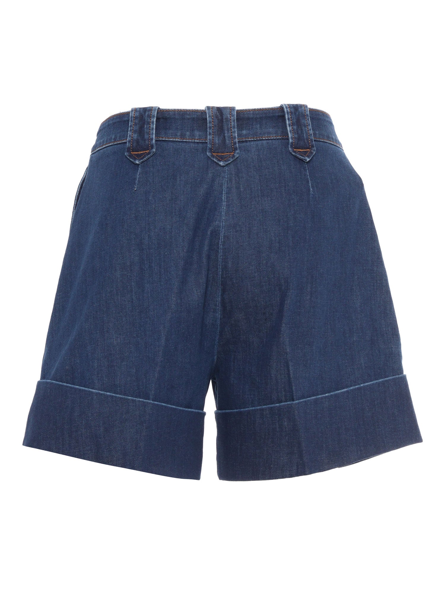 CHINOS SHORTS Blue Cotton Elastane
