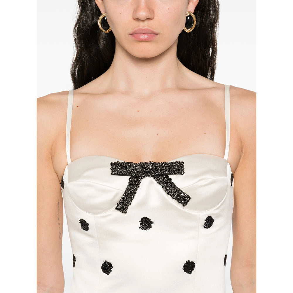 Dress Markgong White/black Polyester: 100
