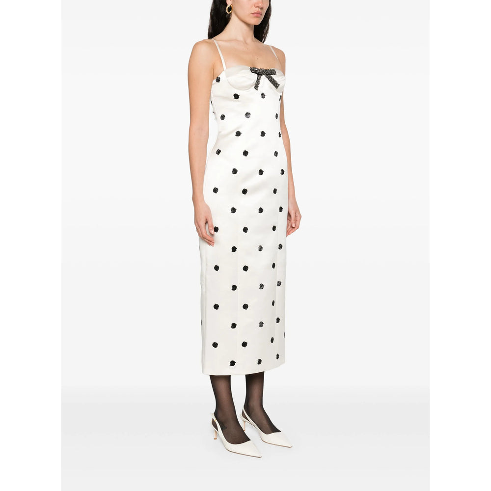 Dress Markgong White/black Polyester: 100