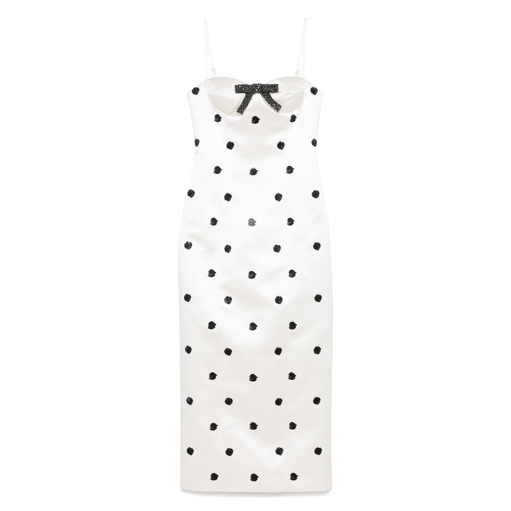 Dress Markgong White/black Polyester: 100
