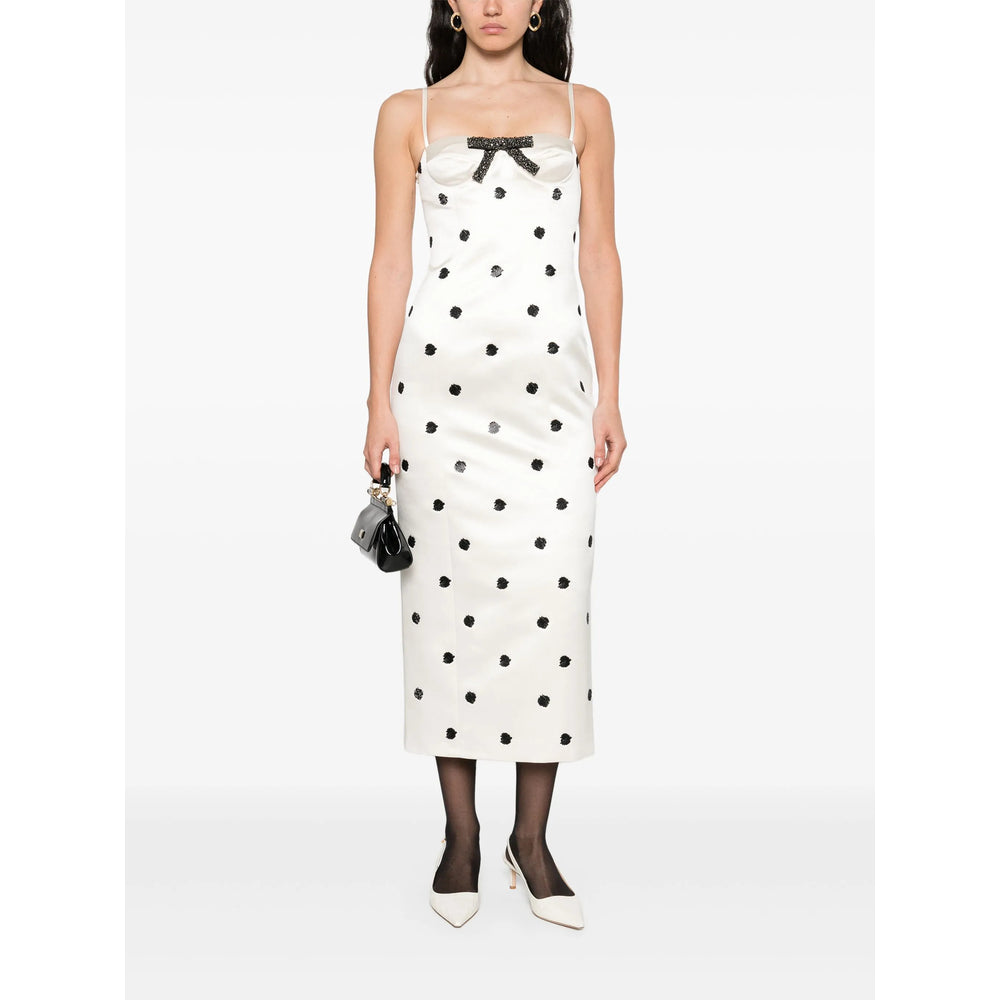 Dress Markgong White/black Polyester: 100