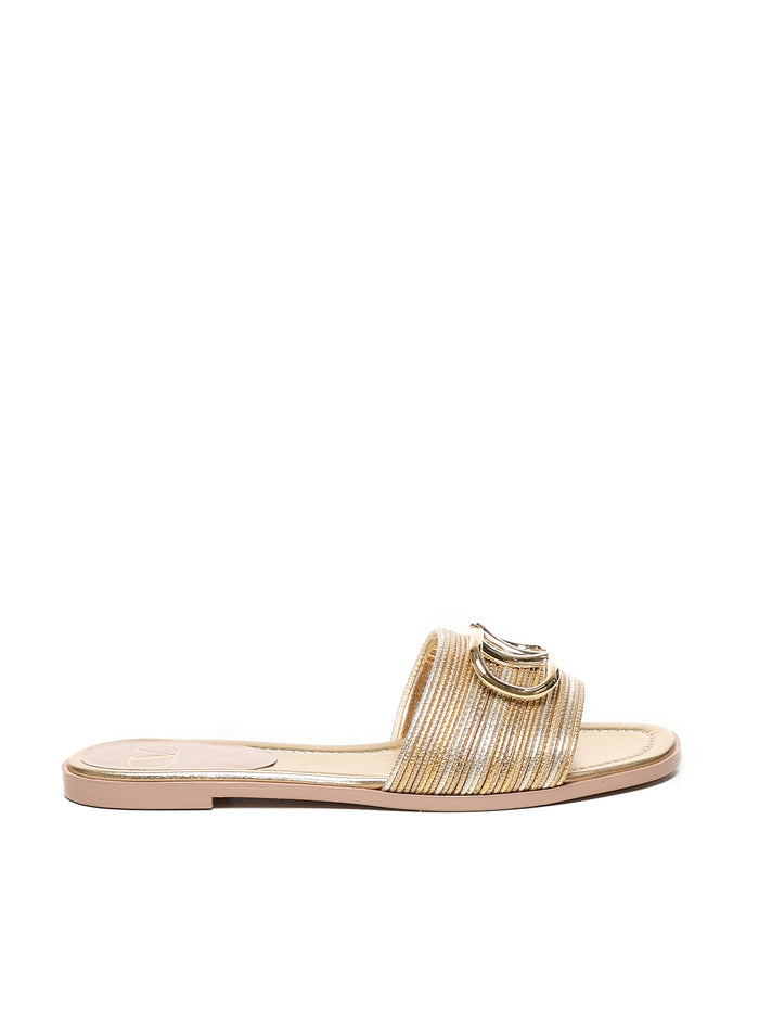 Valentino Garavani Sandals Golden Cotton