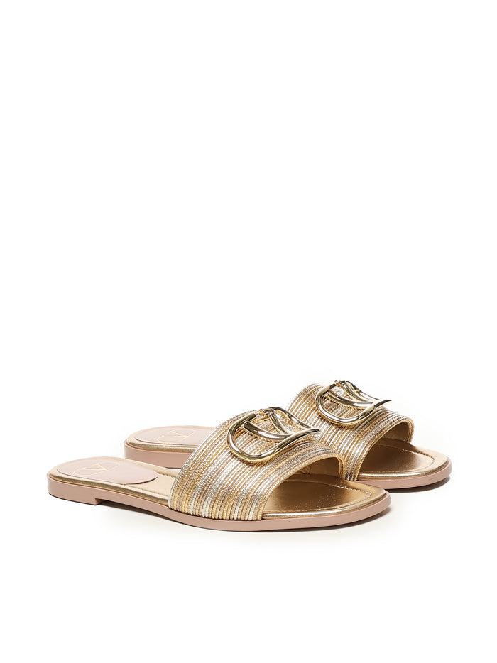 Valentino Garavani Sandals Golden Cotton