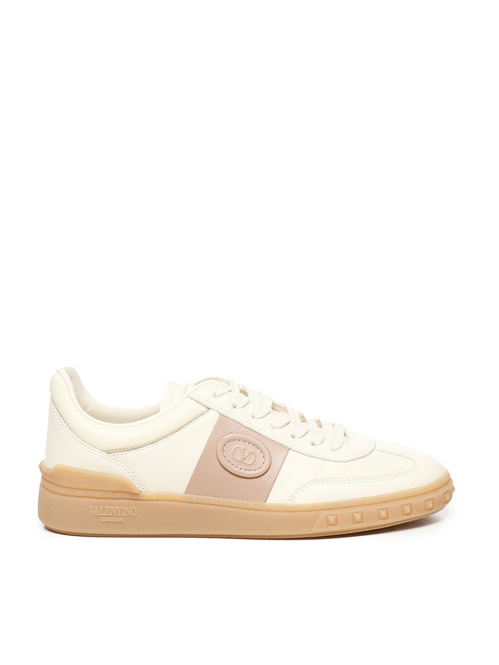 Valentino Garavani Sneakers Ivory, Pink Calfskin