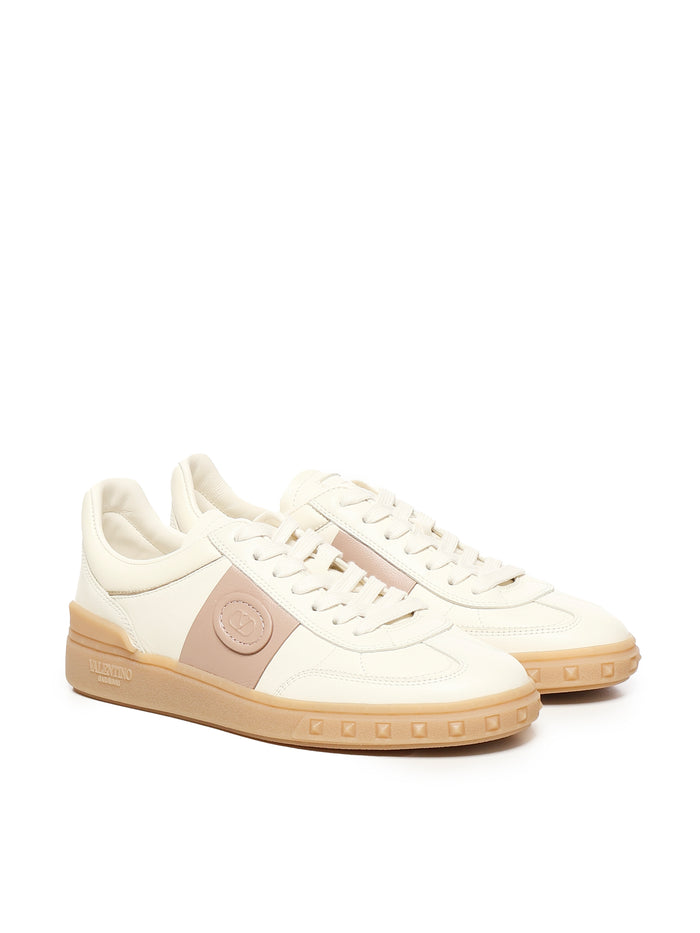 Valentino Garavani Sneakers Ivory, Pink Calfskin