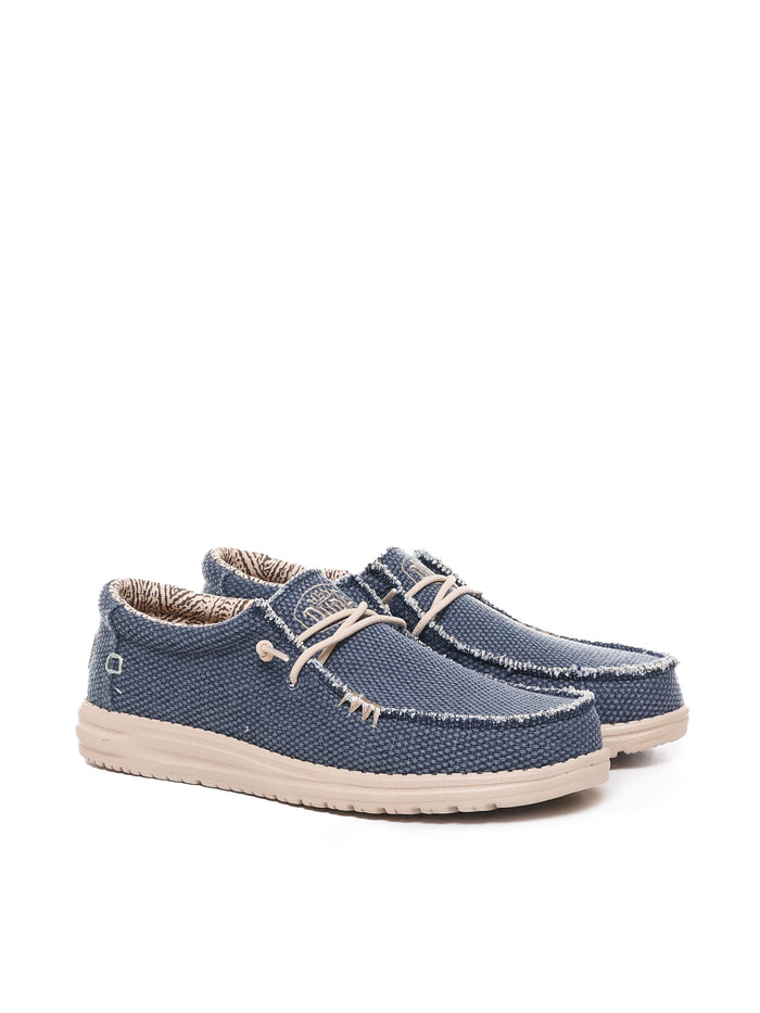 HEY DUDE Flat shoes Blue Canvas