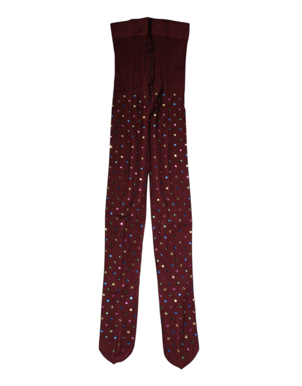 Dolce & Gabbana 89% Nylon tights in maroon