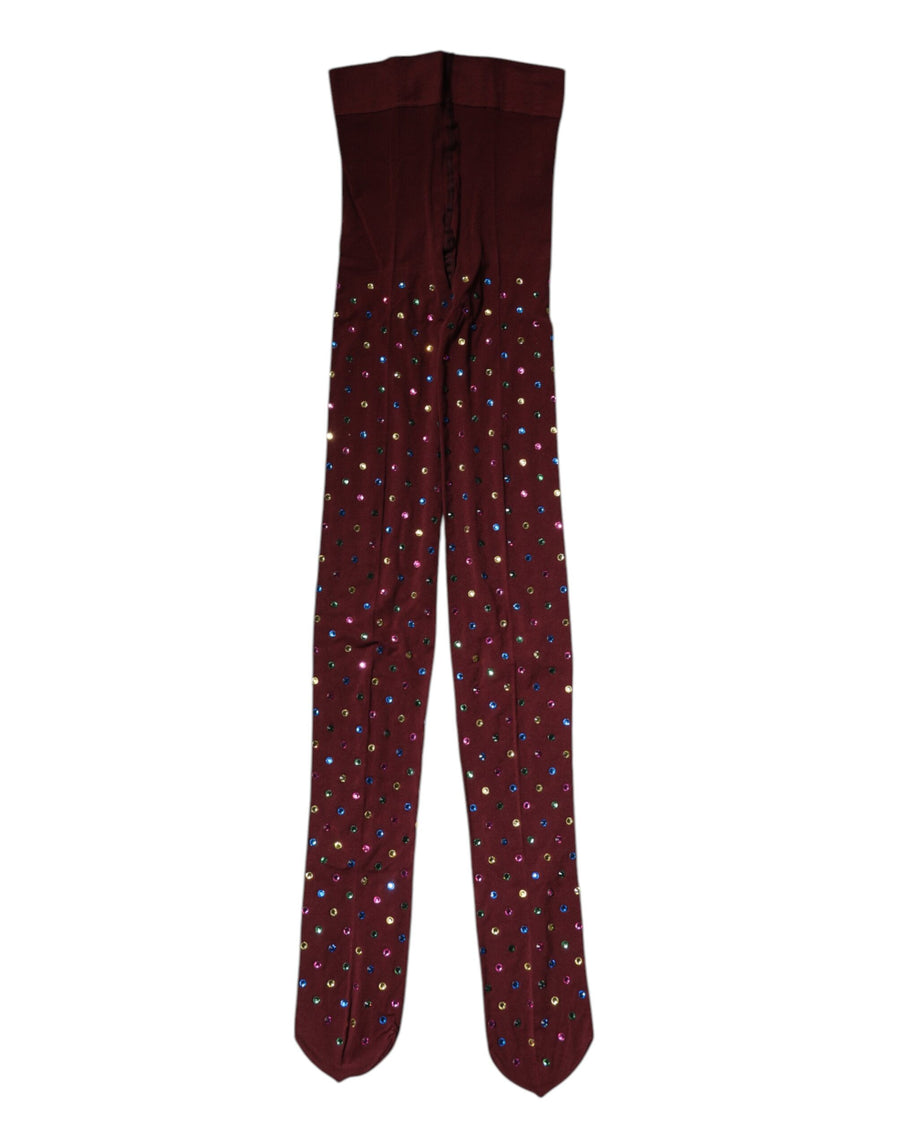 Dolce & Gabbana 89% Nylon tights in maroon