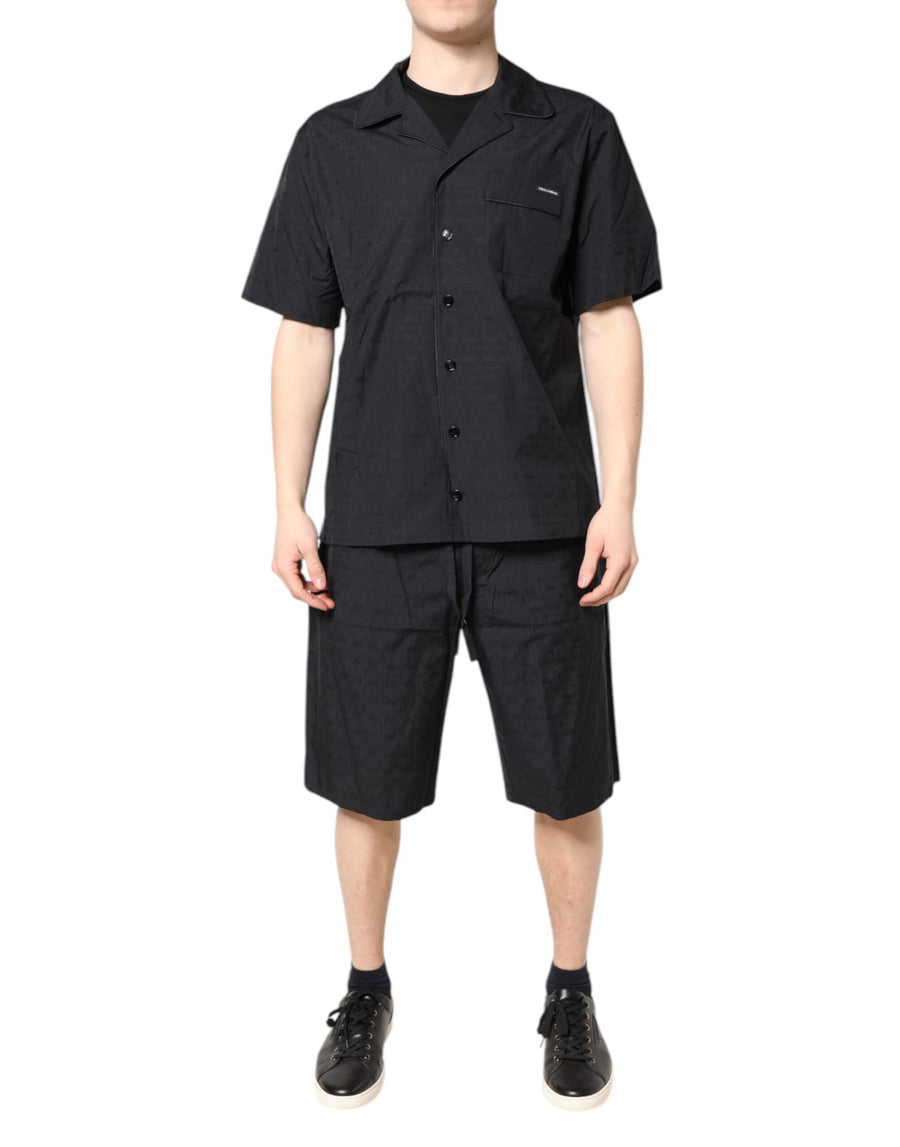 Dolce & Gabbana 100% Cotton pajama set in black
