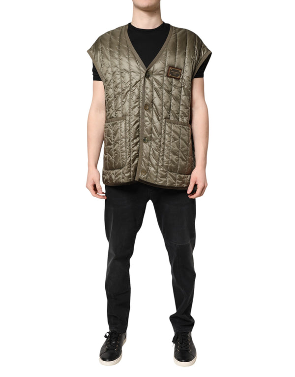 Dolce & Gabbana 100% Nylon vest in brown