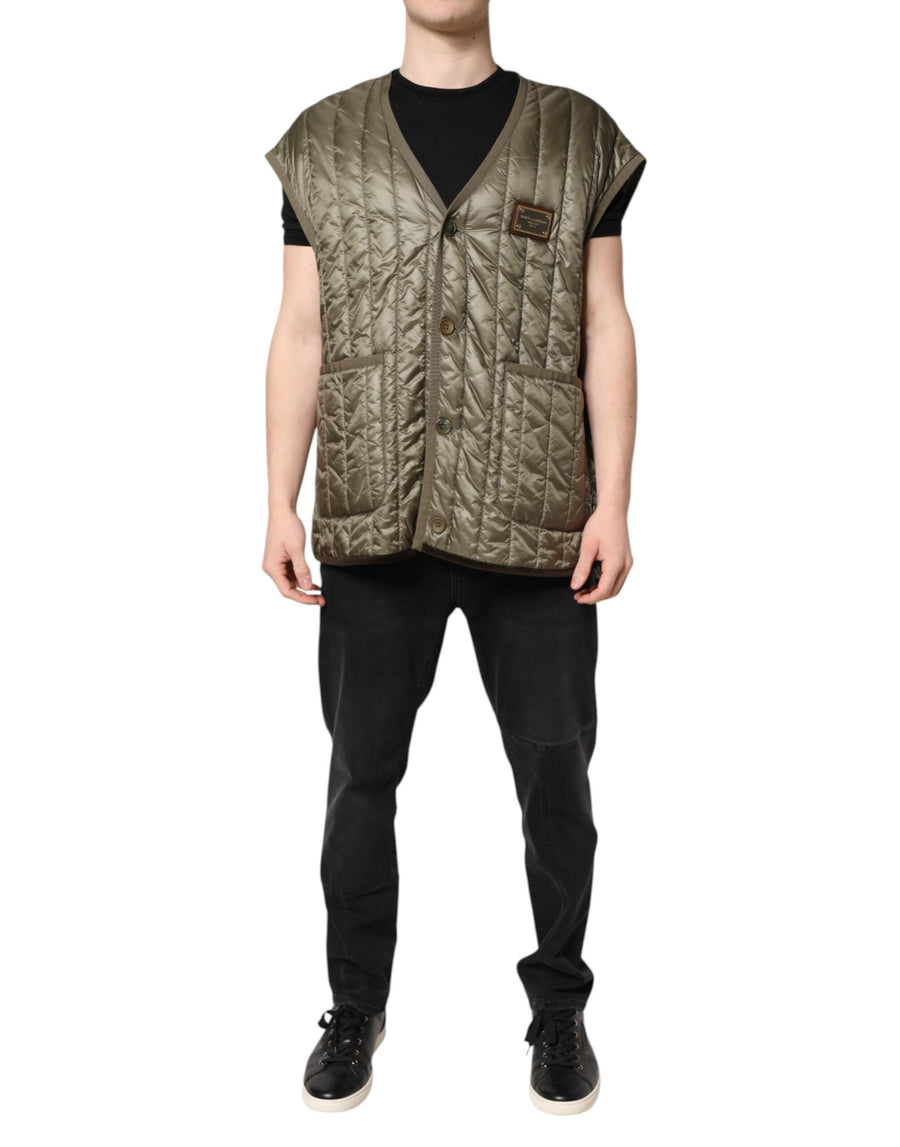 Dolce & Gabbana 100% Nylon vest in brown