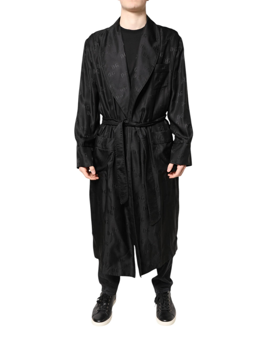Dolce & Gabbana 100% Silk coat in black