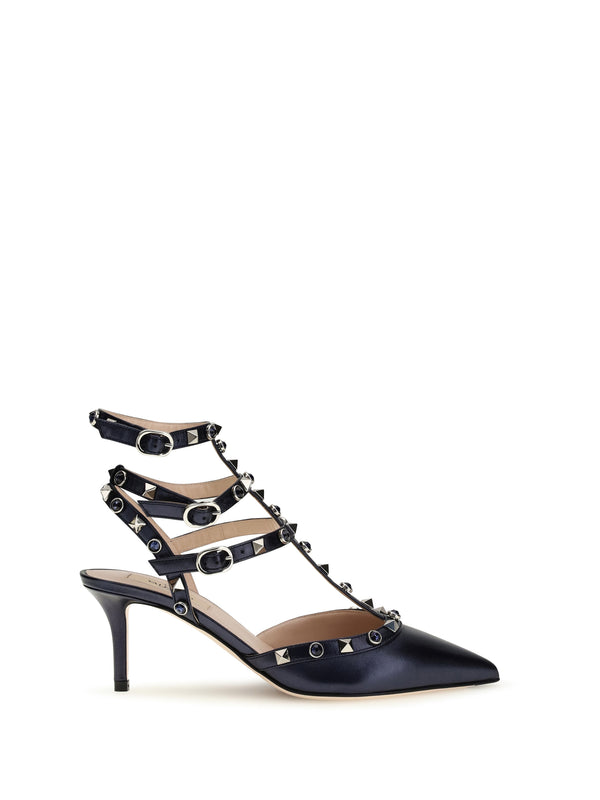 Valentino Garavani 100% calf leather pumps in navy