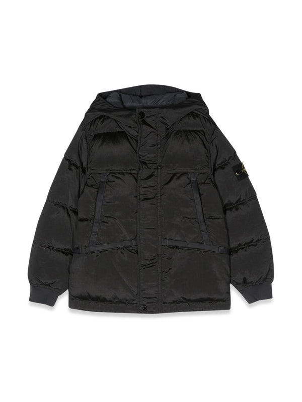 Down Jacket Blouson Charcoal Polyamide; Filling: Eiderdown