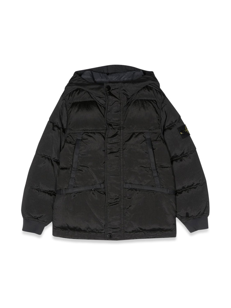 Down Jacket Blouson Charcoal Polyamide; Filling: Eiderdown