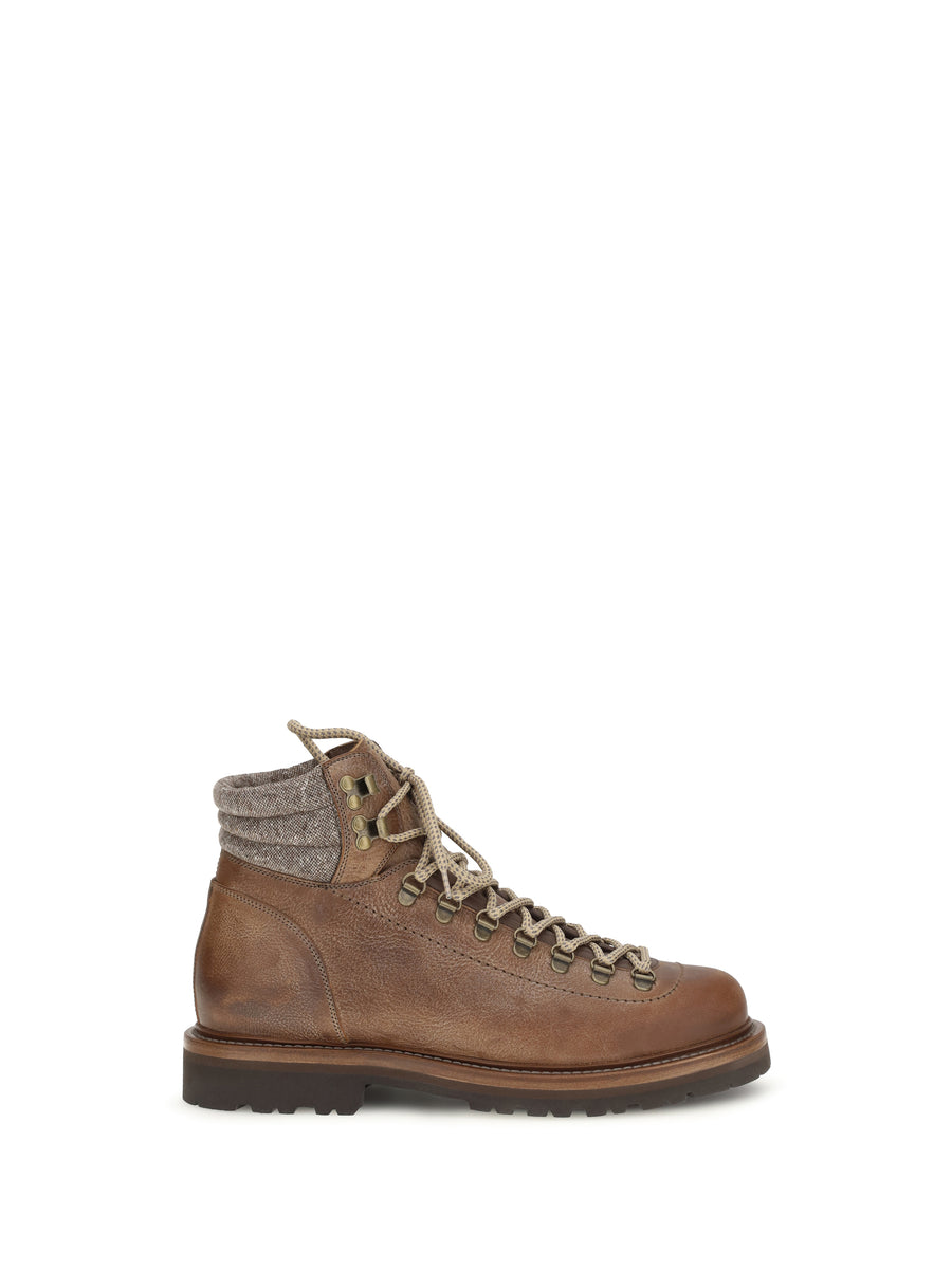 Brunello Cucinelli 80% calf leather boot in brown