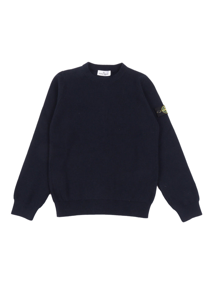 SWEATER Blue Cotton Crewneck