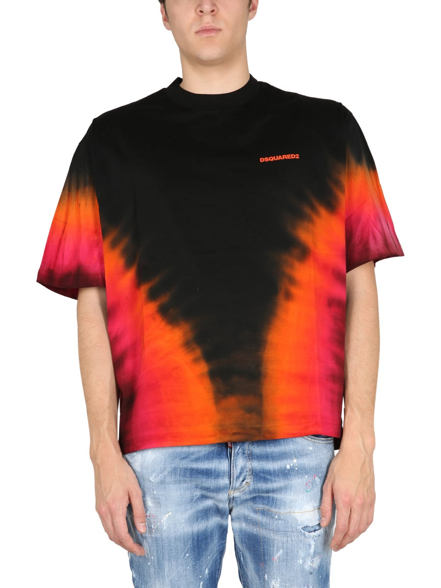 T-Shirt D2 Flame Multicolour Cotton T-shirts