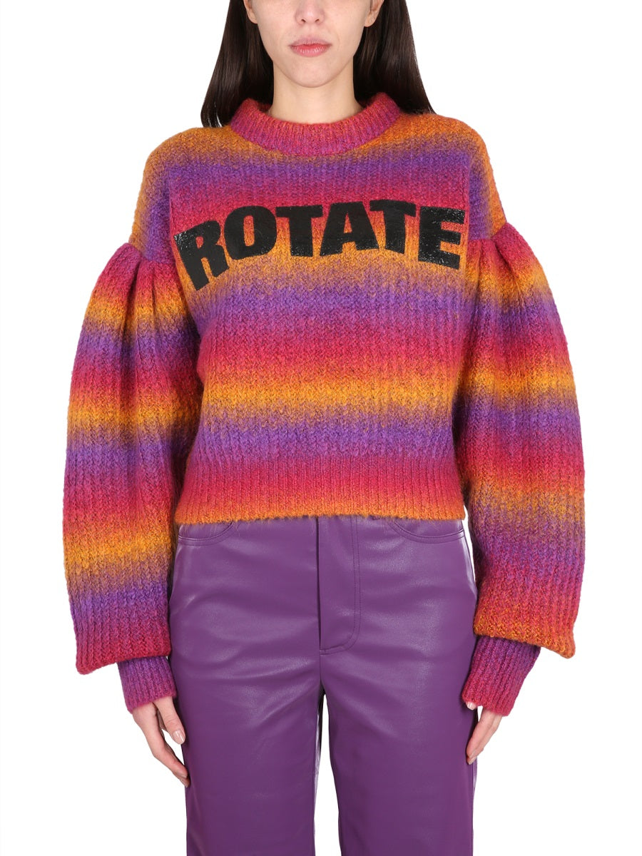 Crewneck Sweater With Logo Multicolour Main: Wool Jumpers