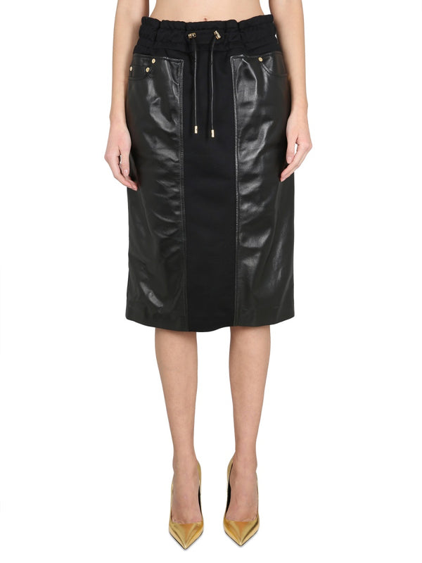Silk Blend Skirt Black Cotton