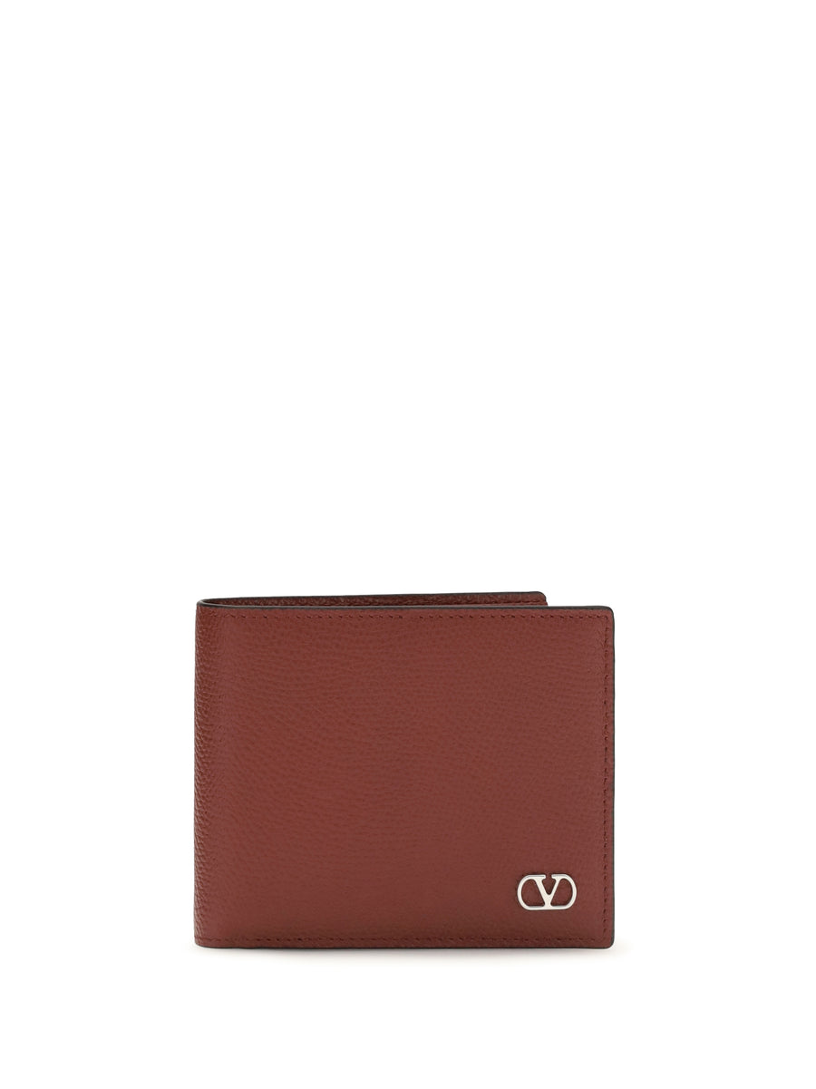 Valentino Garavani 100% Calf Leather Bos Taurus wallet in red