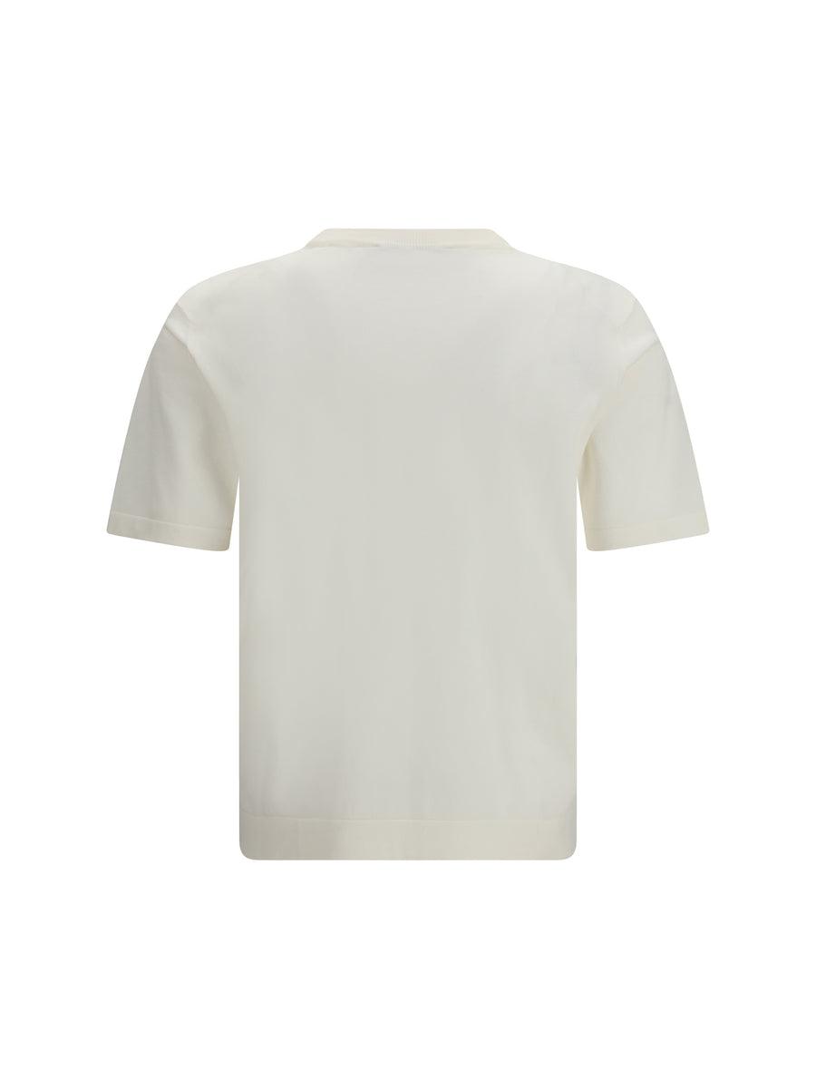 Short-Sleeve Crewneck Sweater Optical White Cotton T-shirts