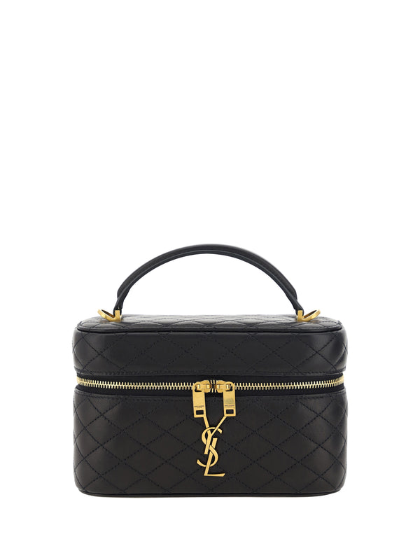 Vanity Gaby Leather Handbag Nero Lamb Ovis Aries Shoulder Bags