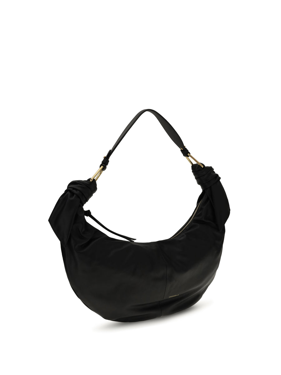 Shoulder Bag Furoshiki Black Leather Calf