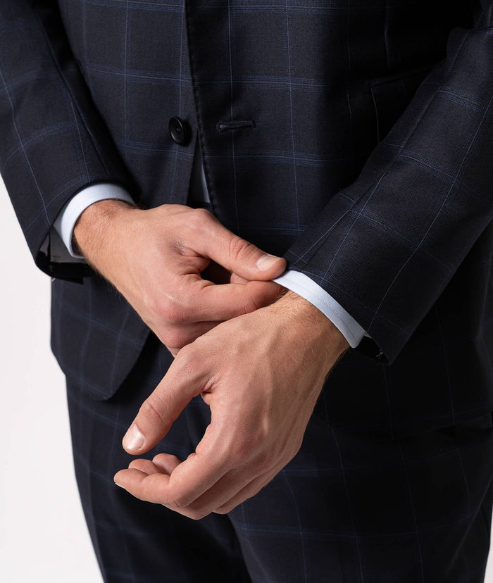 Single-Breasted Wool Suit Zurigo Blue Tailored Made