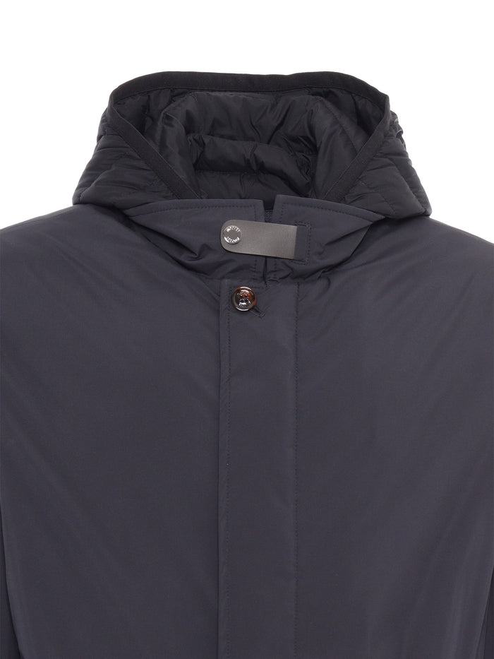 Raffaello-Stp Jacket Blue Polyester Coat