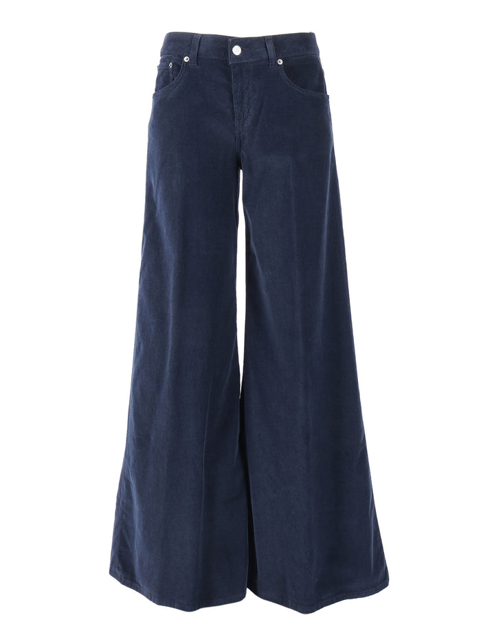 Marlen Pants Blue Cotton Lyocel Elastane Jean