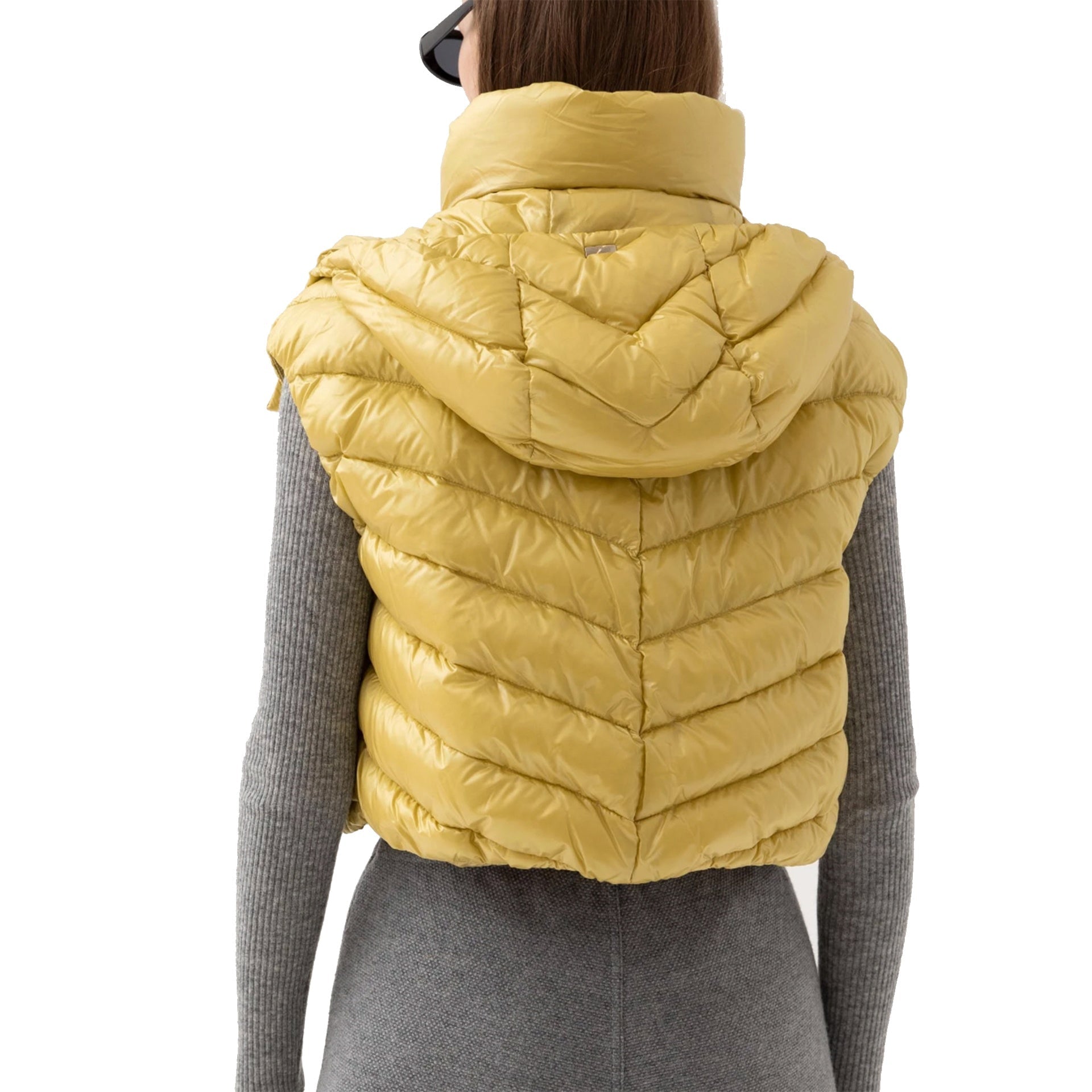 Herno Down Vest Jacket Yellow Polyamide