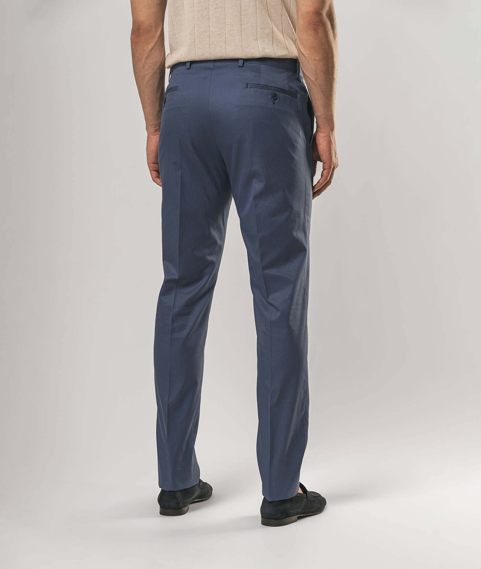 Cotton Chino Ischia Blue Sportswear Trousers
