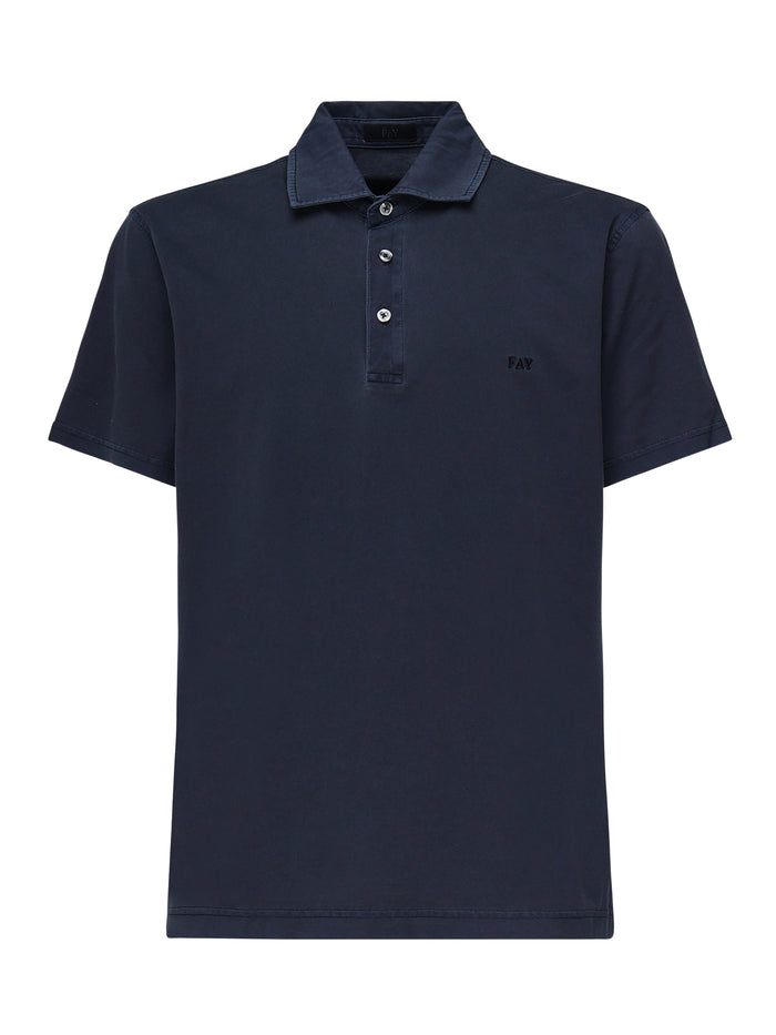 Fay T-Shirts And Polos Blue Cotton