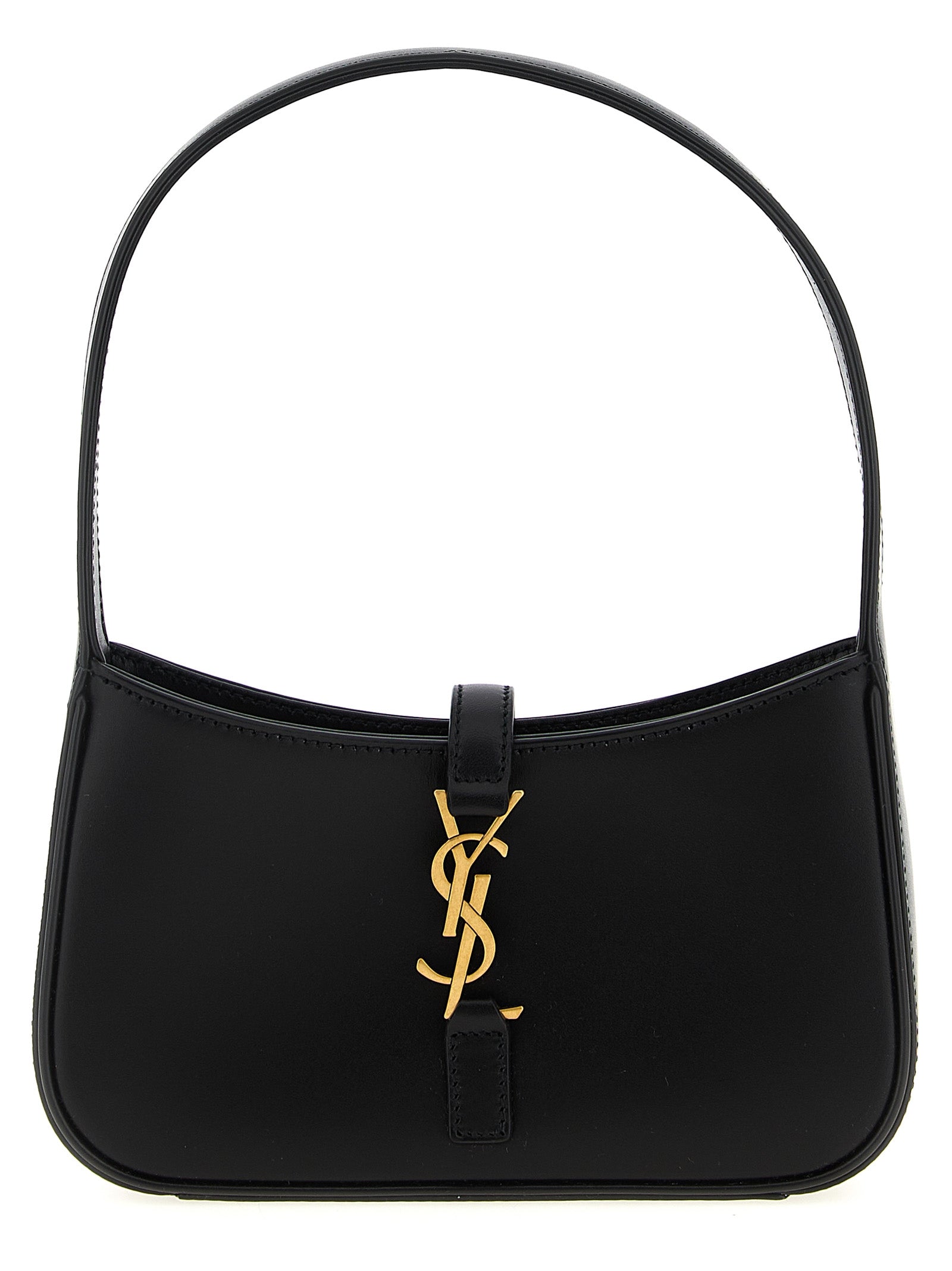 Hobo Le 5 À 7 mini handbag Black Calfskin Leather Hand Bags