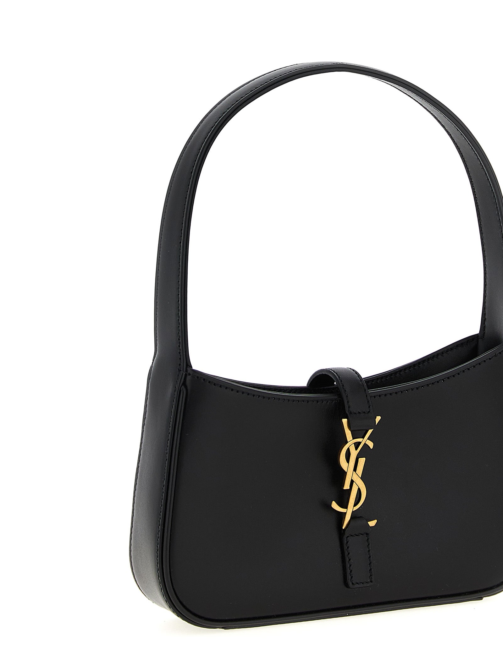 Hobo Le 5 À 7 mini handbag Black Calfskin Leather Hand Bags