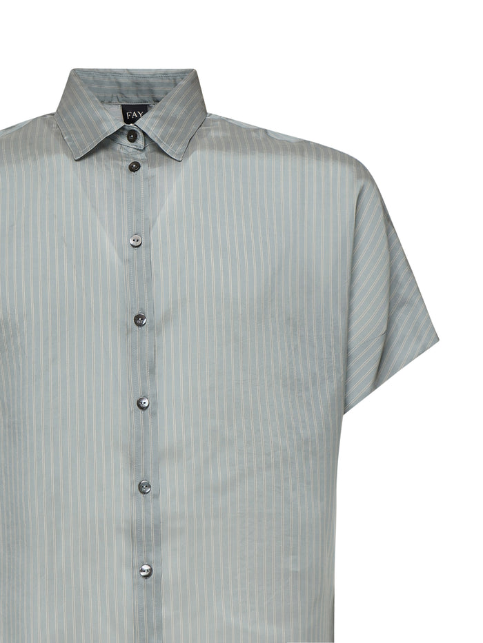 Fay Shirts Blue Viscose