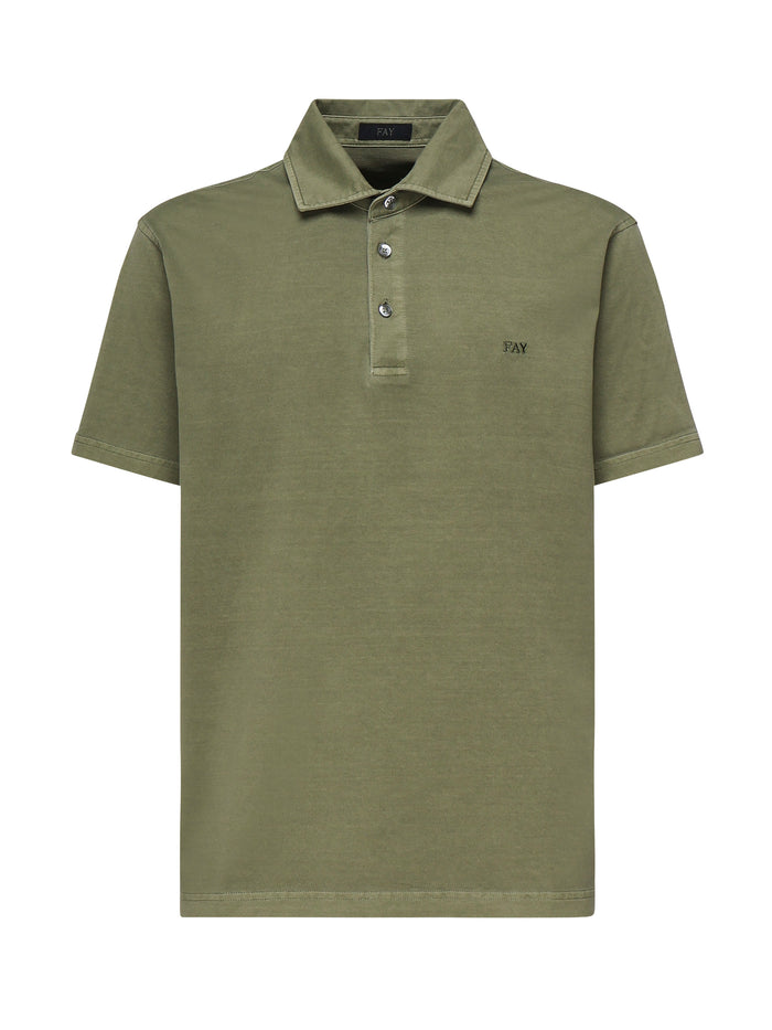 Fay T-Shirts And Polos Green Cotton
