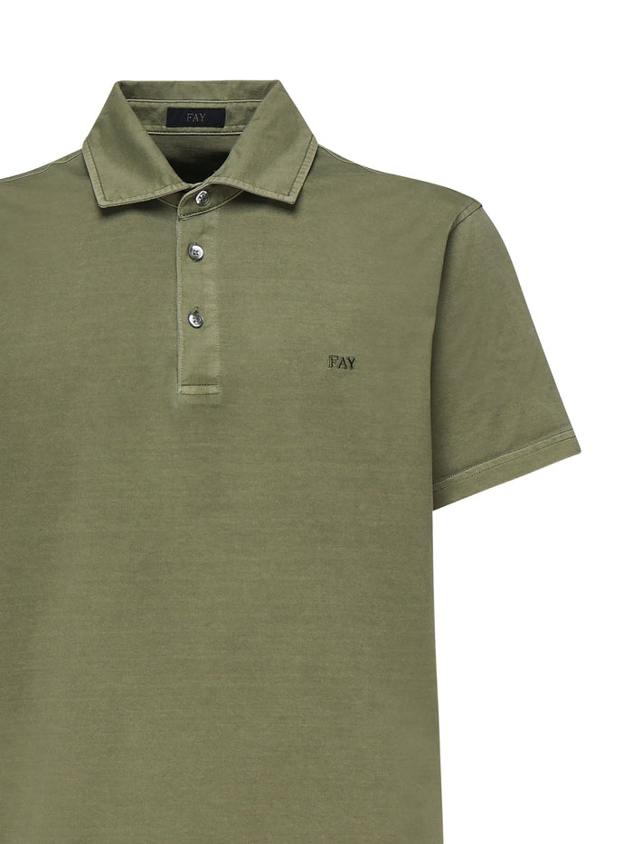 Fay T-Shirts And Polos Green Cotton